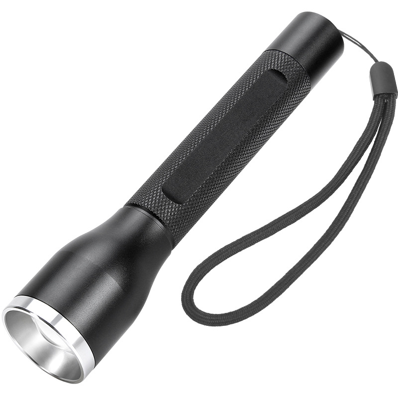 Фенер с алуминиева сплав, 2 AA батерии, телескопичен зум, за открито, LED оптичен мултифункционален