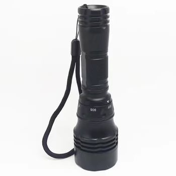 Алуминиев подводен фенер с LED, магнитно управление, 360° въртене, ръчно задвижване, за гмуркане, къмпинг и колоездене