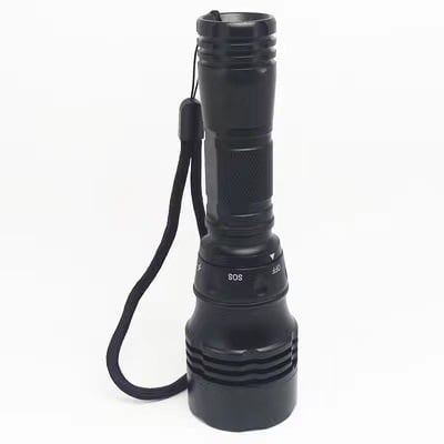 Алуминиев подводен фенер с LED, магнитно управление, 360° въртене, ръчно задвижване, за гмуркане, къмпинг и колоездене