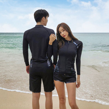 Korejskog stila podijeljeni wetsuit sa zatvaračem – dugi rukavi, za plivanje i surfanje, za muškarce i žene, set za par
