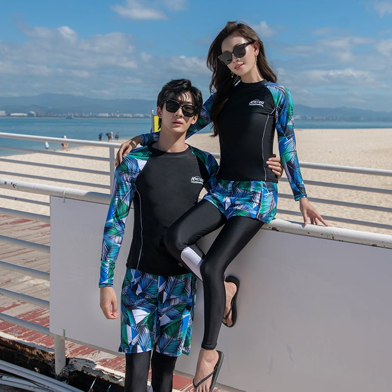 Koreai stílusú, osztott neoprenes wetsuit cipzárral, napvédő, medúza mintás, hosszú ujjú úszó-szörf ruha, uniszex