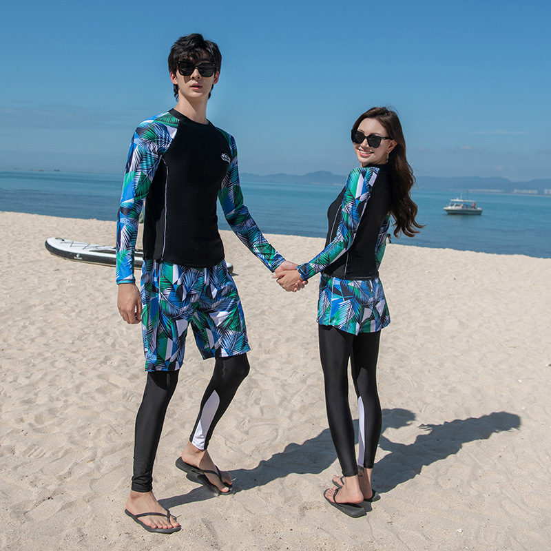 Koreai stílusú, osztott neoprenes wetsuit cipzárral, napvédő, medúza mintás, hosszú ujjú úszó-szörf ruha, uniszex