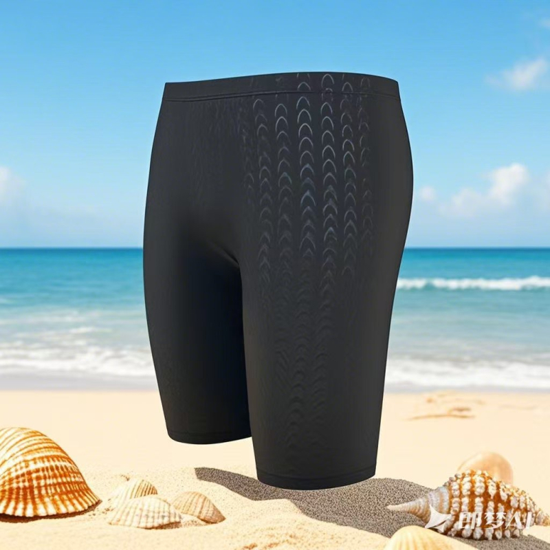 Muške plivačke šorceve duljine pet inča, s imitacijom sharkskin-a, u velikoj veličini, za plivanje u toplim izvorima