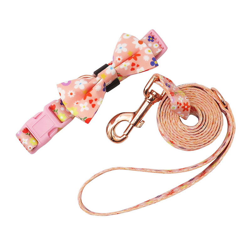 Печатен водоустойчив плат за кучета: повод, I-образен презрамник за гръдно-гръбно използване и нашийник — шестчастов комплект, персонализируем