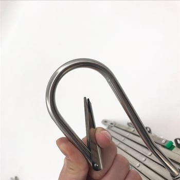 Сгъваем сушилник за дрехи от неръждаема стомана с 35 щипки – мултищипков дизайн, щипков стил, без следи