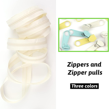 №5 15 м найлонов непрекъснат цип комплект с дръжки в три цвята, подходящ за поли, раници и домашни текстили