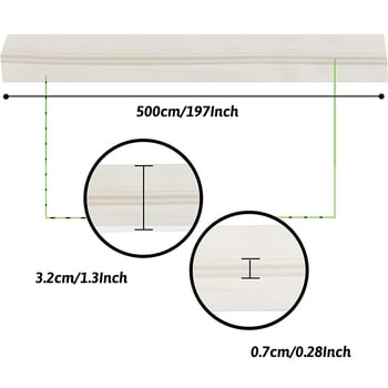 №5 15 м найлонов непрекъснат цип комплект с дръжки в три цвята, подходящ за поли, раници и домашни текстили