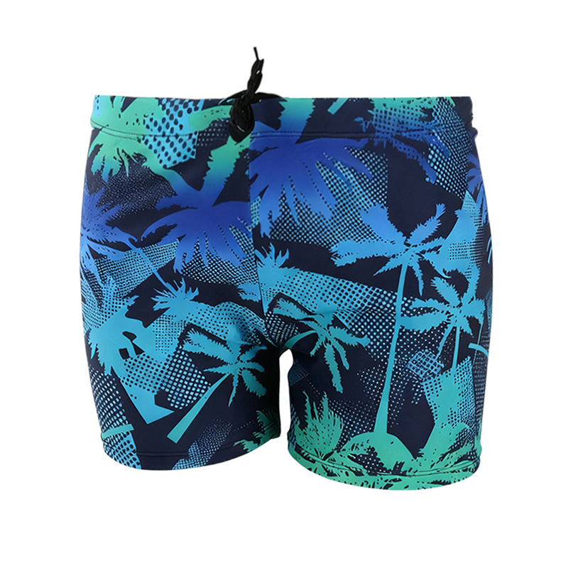 Muške kupaće šorceve za plažu s motivom kokosove palme, boxer stil, plus veličina, ljeto, poliester