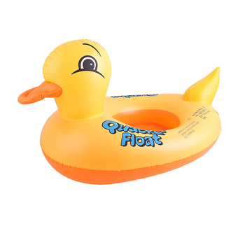 Надуваем PVC пръстен за сядане, жълта патица, за деца, среден размер, помощник за учене на плуване