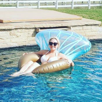 Външен PVC надуваем плувен пръстен за възрастни с диамантен принт, шезлонг и поплавък
