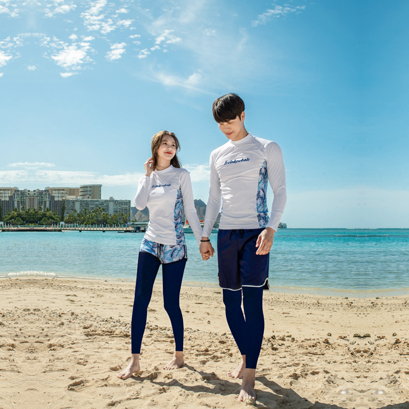 Unisex dvodijelni potapljački kostim s zaštitom od sunca, dugi rukavi i dugačke hlače, brzo se sušeći kupaći za šnorkanje i surfanje, zaštita od meduza