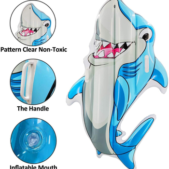 PVC φουσκωτό στρώμα θαλάσσης με σχήματα καρχαρία, δελφίνι και φάλαινα