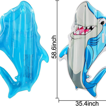 PVC φουσκωτό στρώμα θαλάσσης με σχήματα καρχαρία, δελφίνι και φάλαινα