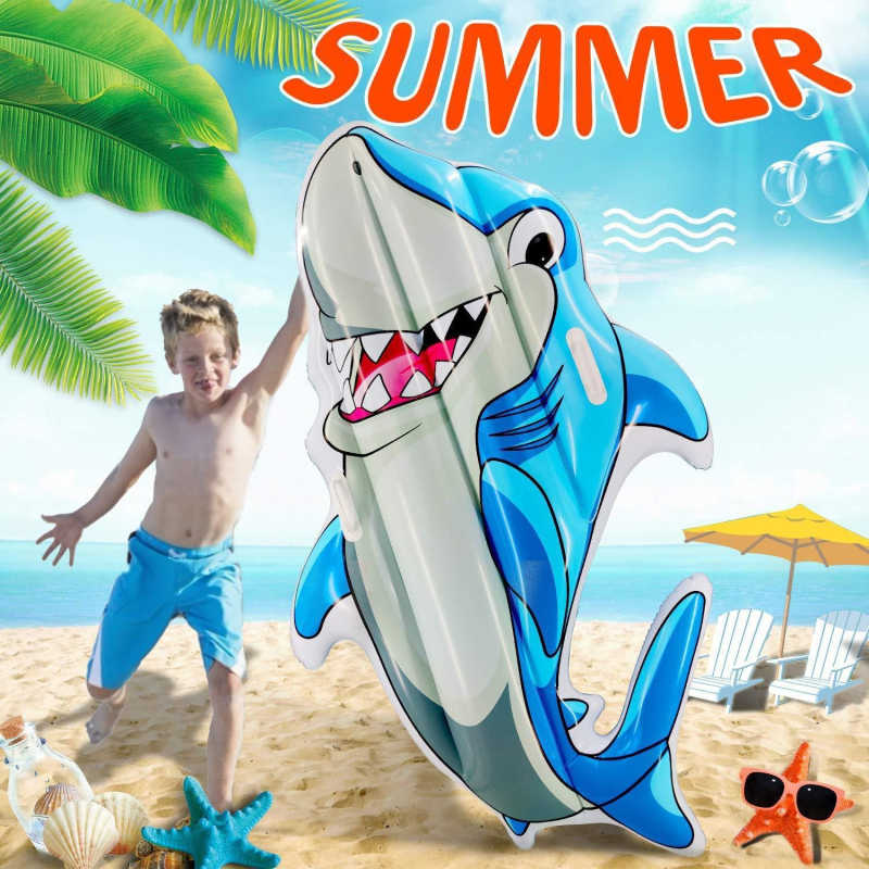 PVC φουσκωτό στρώμα θαλάσσης με σχήματα καρχαρία, δελφίνι και φάλαινα