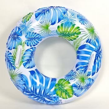 Надуваем плувен пръстен с двустранен печат на кленов лист, дебел, за открити води
