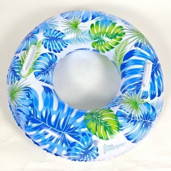 Надуваем плувен пръстен с двустранен печат на кленов лист, дебел, за открити води