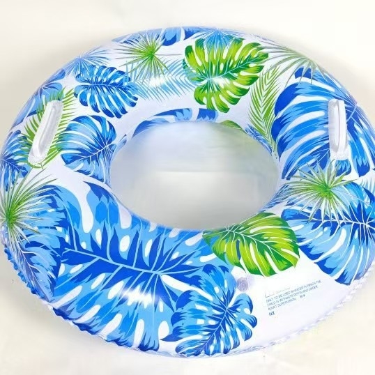 Надуваем плувен пръстен с двустранен печат на кленов лист, дебел, за открити води