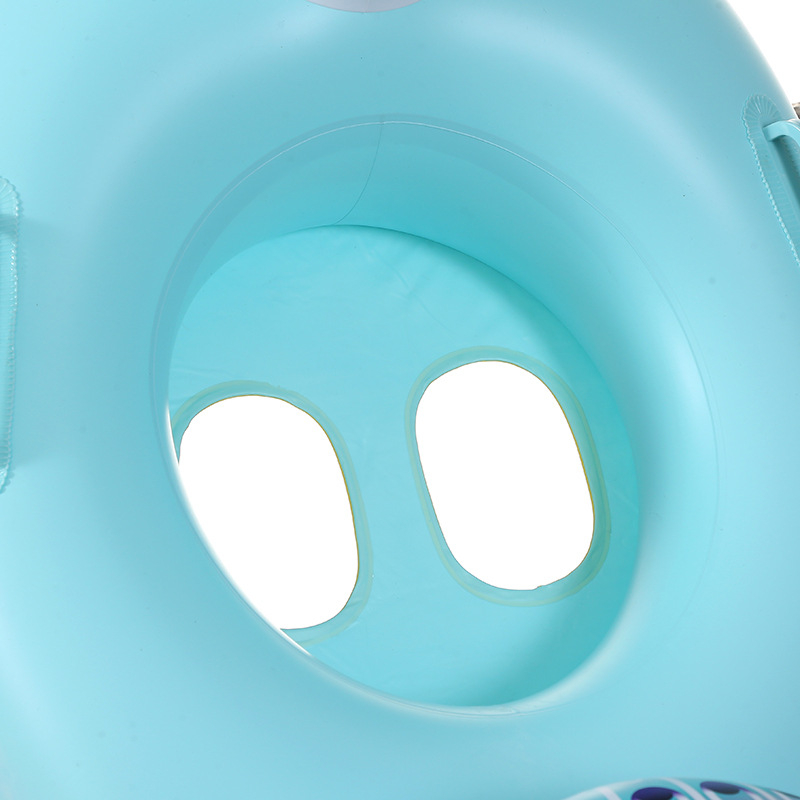 Удебелен екологично чист PVC павлиново син плувен ринг за деца, надуваема играчка за басейн