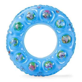 Надуваем двуслоен плувен пръстен с кристален дизайн, усилен спасителен пояс с две въздушни камери за възрастни и деца