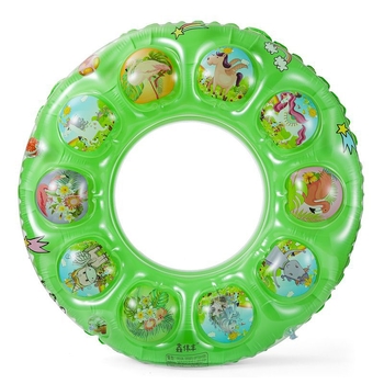 Надуваем двуслоен плувен пръстен с кристален дизайн, усилен спасителен пояс с две въздушни камери за възрастни и деца