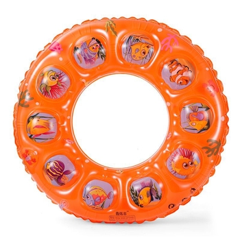 Надуваем двуслоен плувен пръстен с кристален дизайн, усилен спасителен пояс с две въздушни камери за възрастни и деца