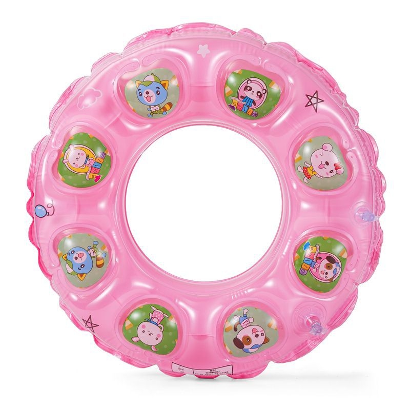 Надуваем двуслоен плувен пръстен с кристален дизайн, усилен спасителен пояс с две въздушни камери за възрастни и деца