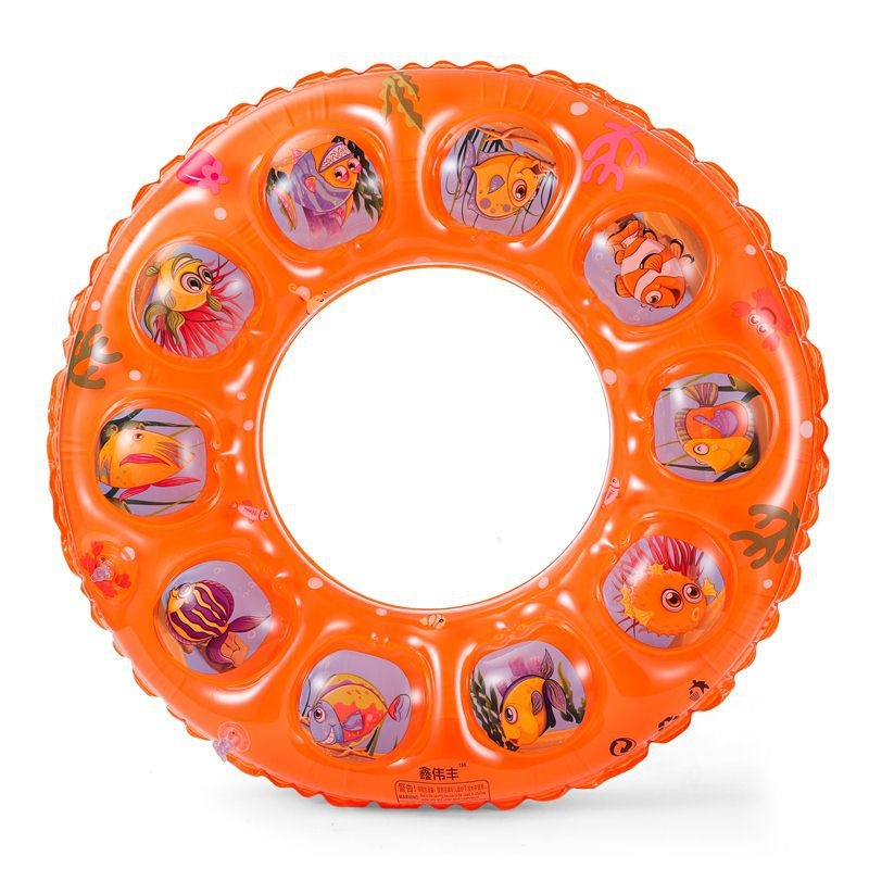 Надуваем двуслоен плувен пръстен с кристален дизайн, усилен спасителен пояс с две въздушни камери за възрастни и деца