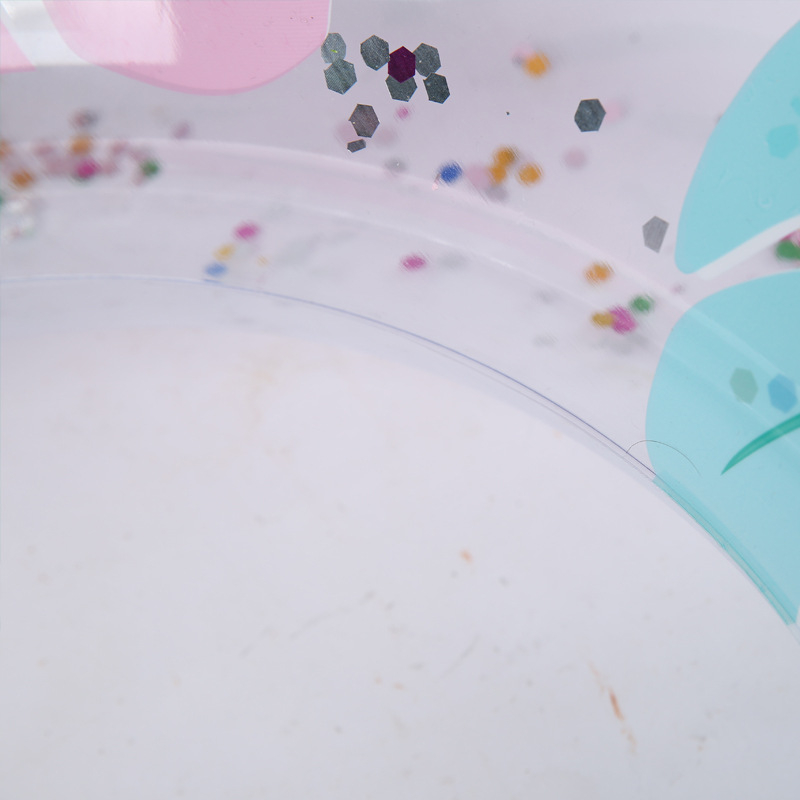 Детски надуваем плувен ринг с принт на лист, екологично PVC, удебелен и по-голям размер