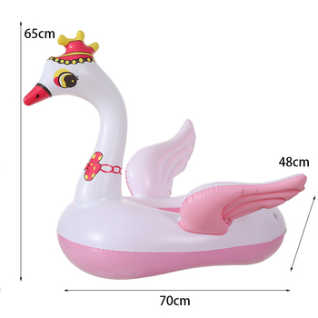 Кралски бял лебед – дебела надуваема водна играчка, симпатичен творчески плувателен ринг за деца, за открита употреба