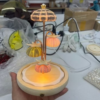 Accesorii pentru lampă de noapte cu arici de mare și scoică, bază luminoasă, accesorii din sticlă cu flori conservate