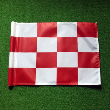 Set zastavica za golf za vježbanje rupa – male karirane zastavice, najlon, višebojne
