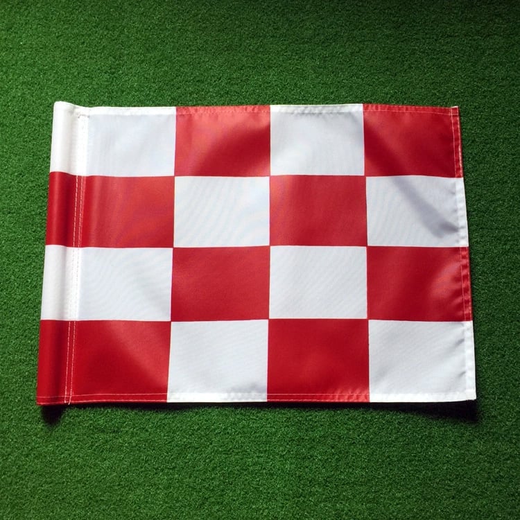Set zastavica za golf za vježbanje rupa – male karirane zastavice, najlon, višebojne