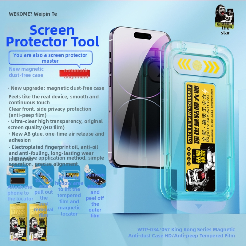 WEKOME tvrdené sklo s ochranou súkromia pre iPhone 11–14 – celý displej, anti-peep, prachotesný