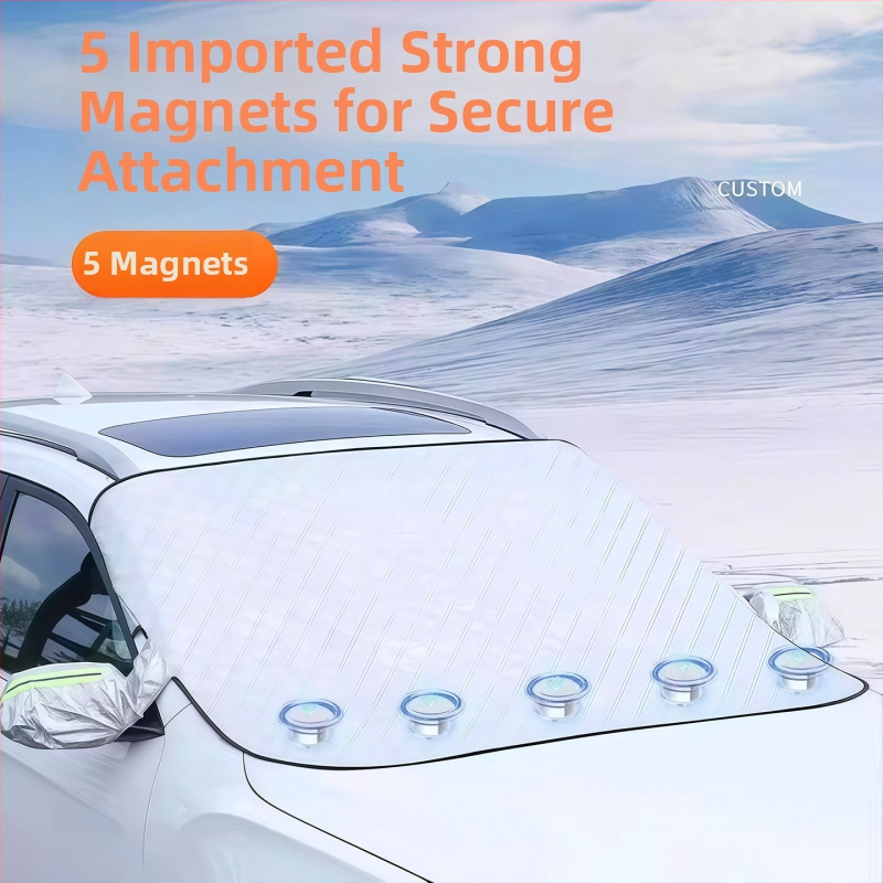 Μαγνητικό κάλυμμα μπροστινού παρμπρίζ αυτοκινήτου με σκίαστρο, προστασία από χιόνι και πάγο (μισό κάλυμμα)