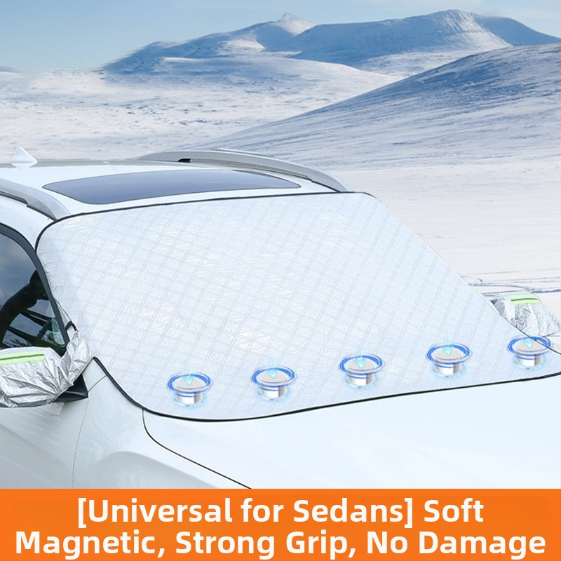 Μαγνητικό κάλυμμα μπροστινού παρμπρίζ αυτοκινήτου με σκίαστρο, προστασία από χιόνι και πάγο (μισό κάλυμμα)