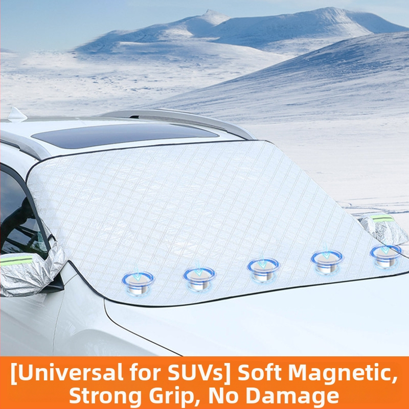 Μαγνητικό κάλυμμα μπροστινού παρμπρίζ αυτοκινήτου με σκίαστρο, προστασία από χιόνι και πάγο (μισό κάλυμμα)
