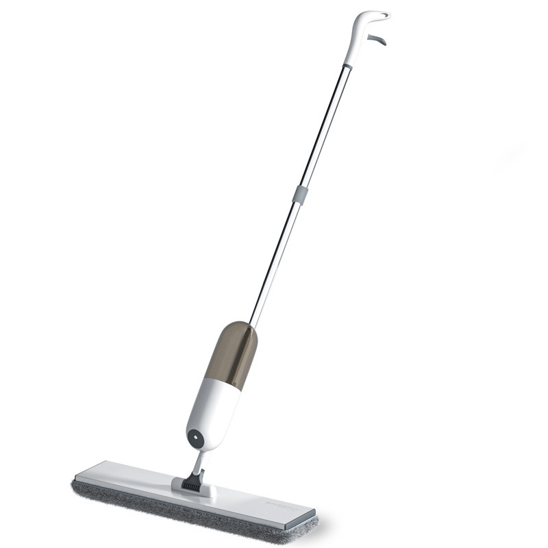 Plosnati mop s raspršivanjem vode, aluminijski spoj, mikrovlakno, teleskopska drška 100–120 cm, čišćenje bez dodira