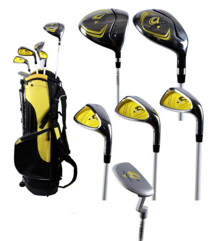 Jiashide gyermek golf készlet 3–12 éveseknek, teljes kezdő szett fiúk és lányok számára, karbon anyagú