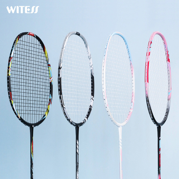 WITESS badminton reketa, potpuno karbonska, izdržljiva za odrasle
