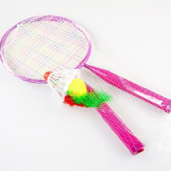 Dječji reket za badminton s kratkom drškom, uz dvije lopte, u raznobojnim bojama