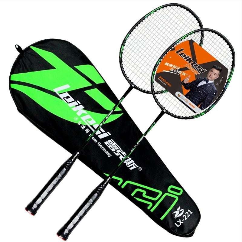 Rex karbonska vlakna badminton raketa za odrasle, jednoplošna, natjecateljski trening, prav zahvat, potpuno karbonska