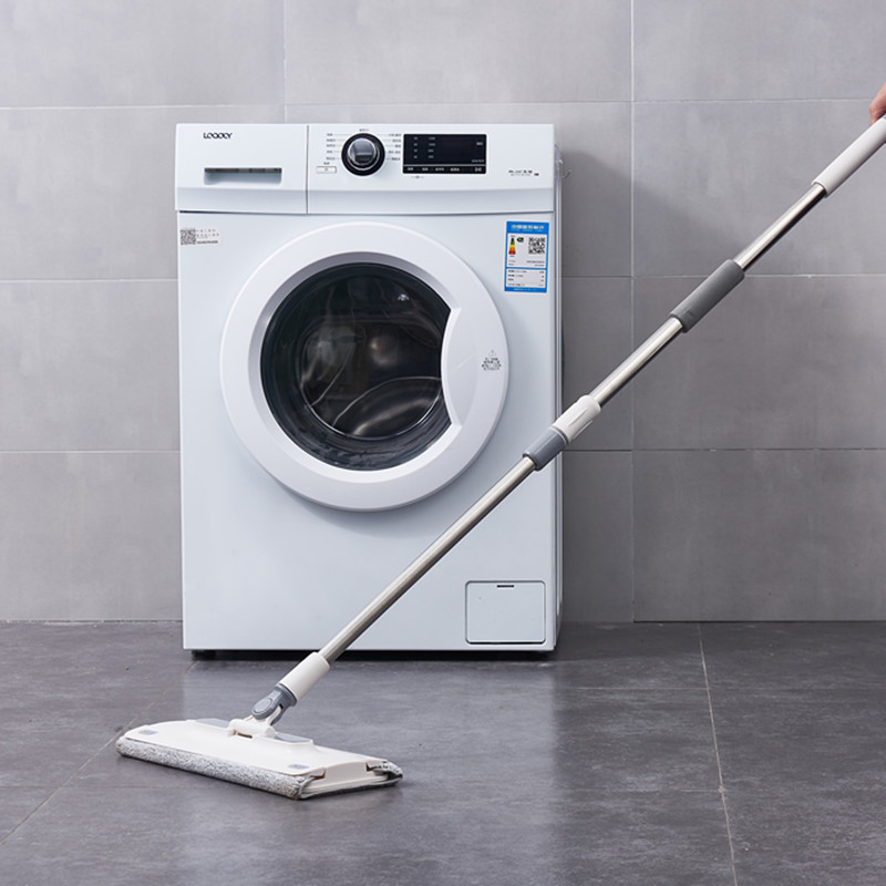 Pločasti mop za drvene podove – bez korištenja ruku, dvostruka upotreba suho/mokro, velik mop s pamukom