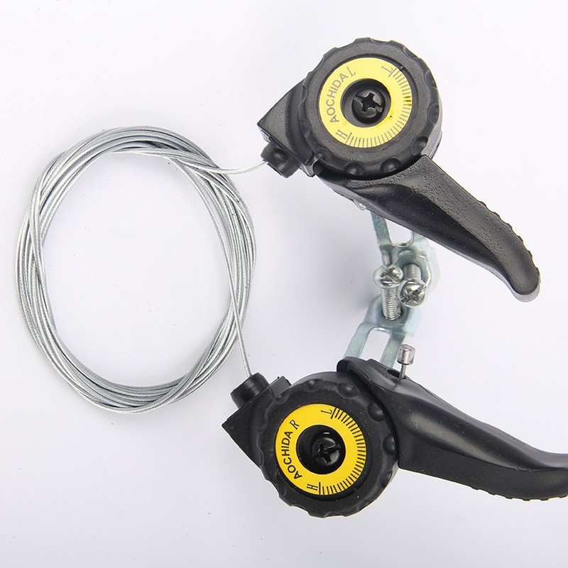 Plastični palčani mjenjač za bicikl s kabelskim kočnicama i regulatorom brzine za MTB