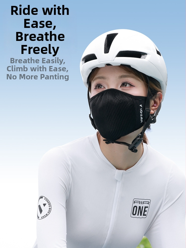 Maska na cyklistiku z ice silk, priedušná UV ochrana pre leto, unisex na cestné bicykle a beh