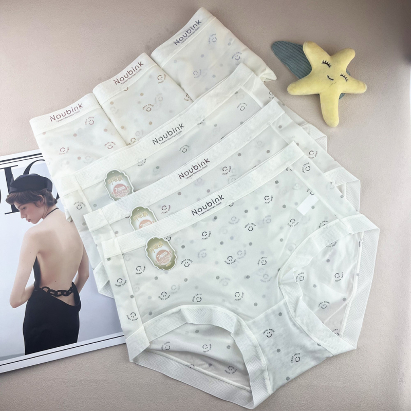 Ženske gaćice s nude osjetom, prozračna mrežasta tkanina, otisak cvijeća s mašnicom, srednji pojas, Plus veličina