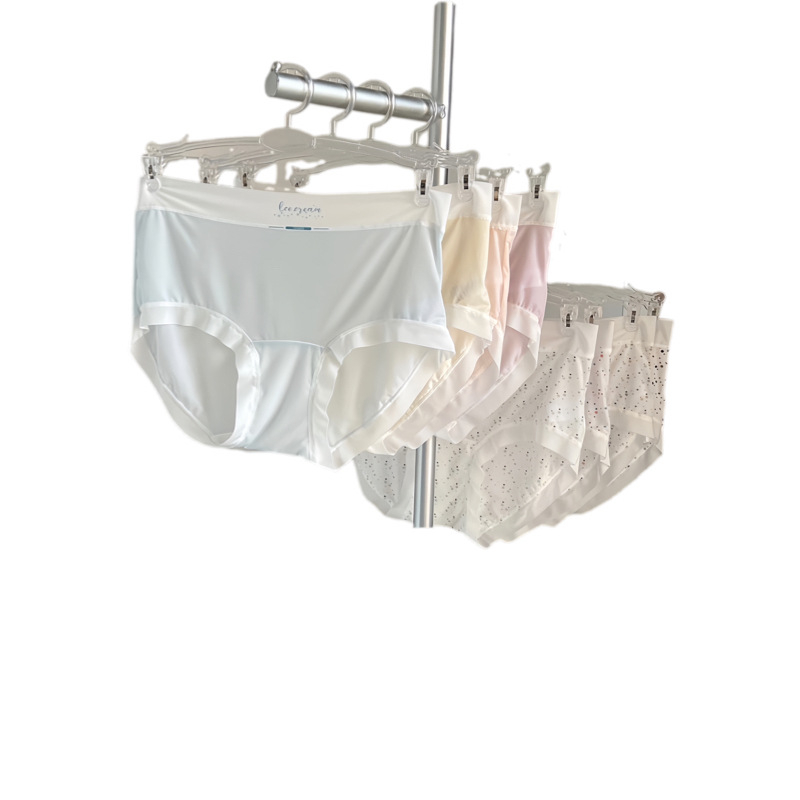 Ice Silk 100A antibakterijske bezšivne ženske gaćice, plus size, prozračne, visoka elastičnost, prilagode bokovima, ultra tanke, djevojački stil