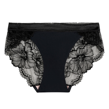 Seksi besprijekorne gaćice od ice silk s čipkastim detaljima, srednji pojas, prozračne, s pamukom uložkom
