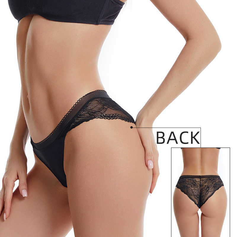 Seksi besprijekorne gaćice od ice silk s čipkastim detaljima, srednji pojas, prozračne, s pamukom uložkom