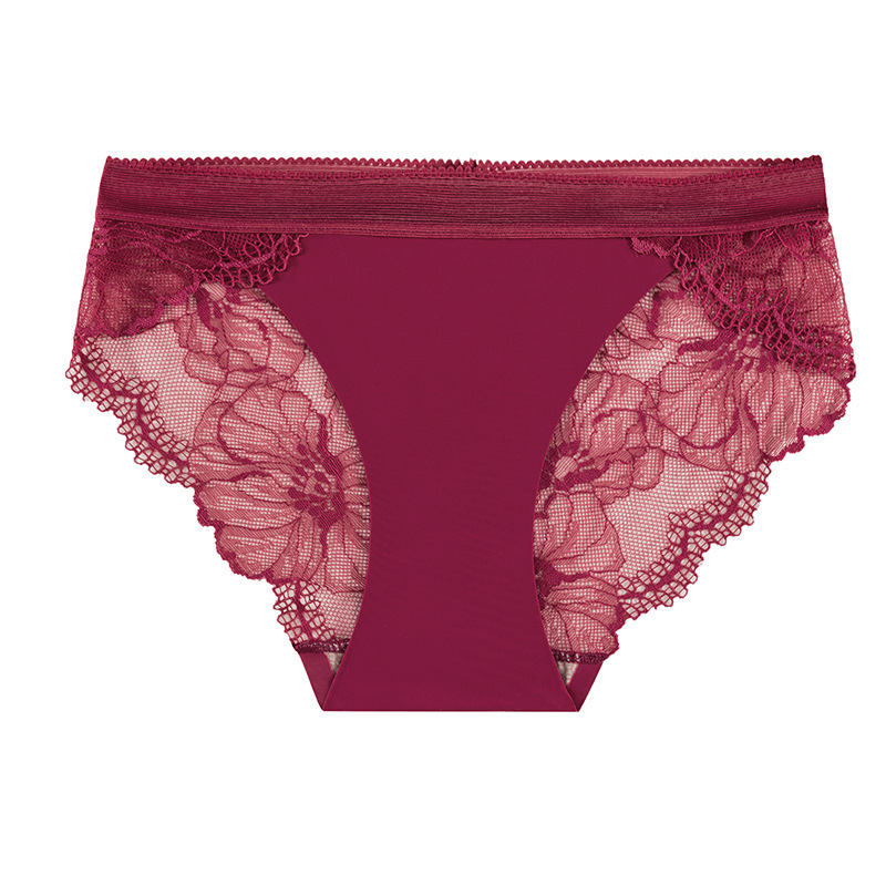 Seksi besprijekorne gaćice od ice silk s čipkastim detaljima, srednji pojas, prozračne, s pamukom uložkom