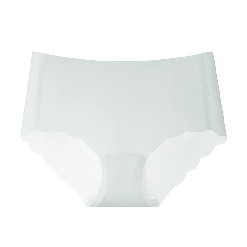 Ženske gaćice od ice silk, nude nijansa, 3D dizajn, visok pojas, prozračan